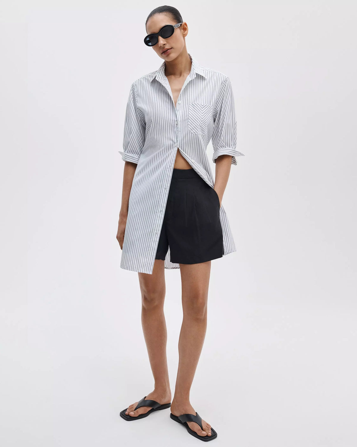 rag & bone Lucia Striped Cotton Mini Dress