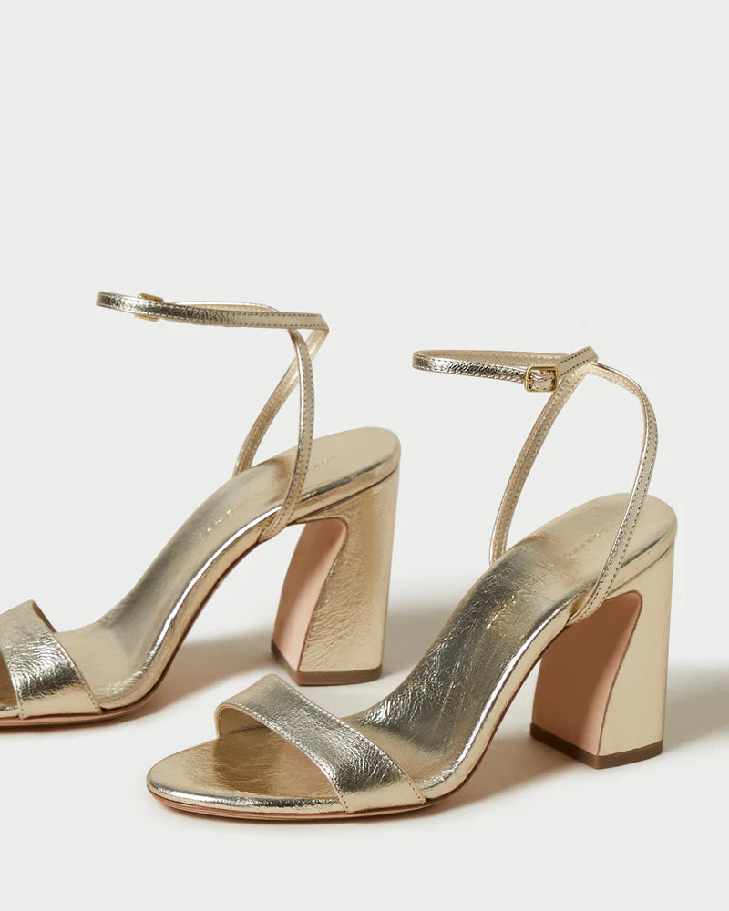 Loeffler Randall Malia Curved Heel Simple Sandal with Ankle Wrap