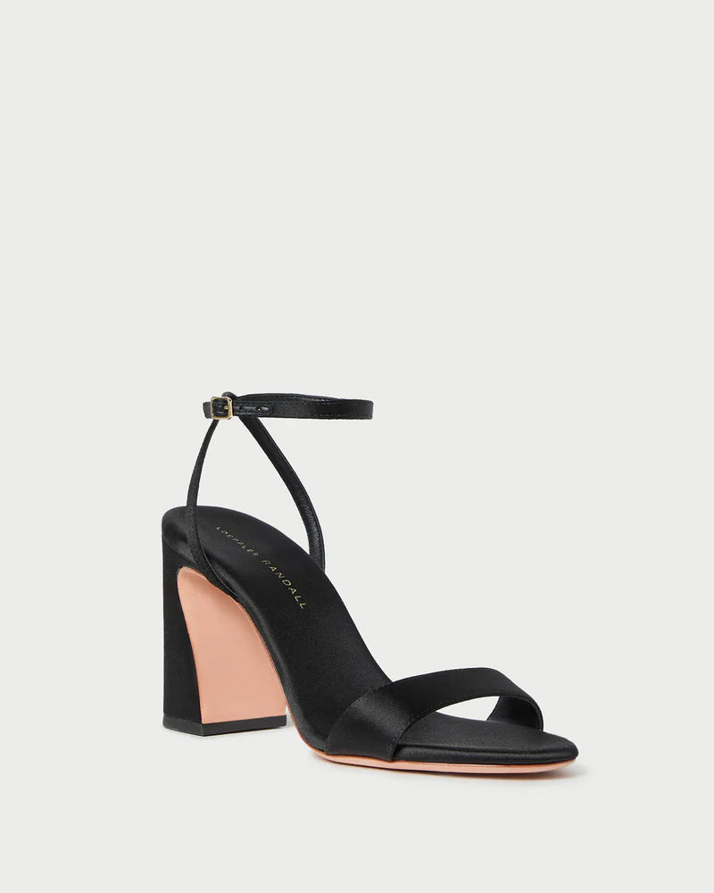 Loeffler Randall Malia Curved Heel -Black Satin