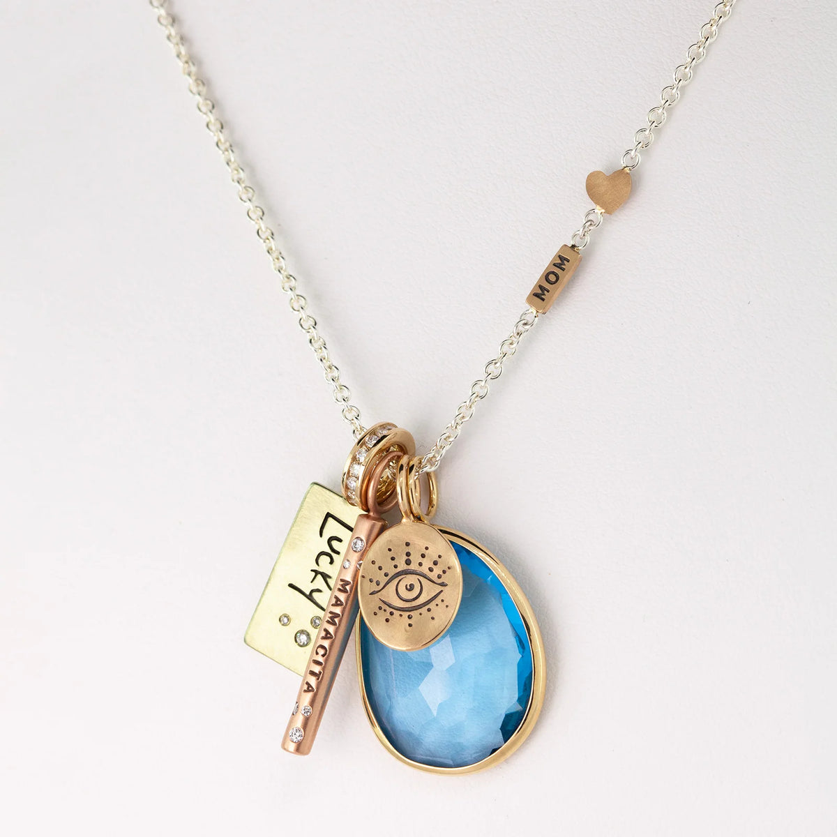 Heather B. Moore Evil Eye Oval Charm