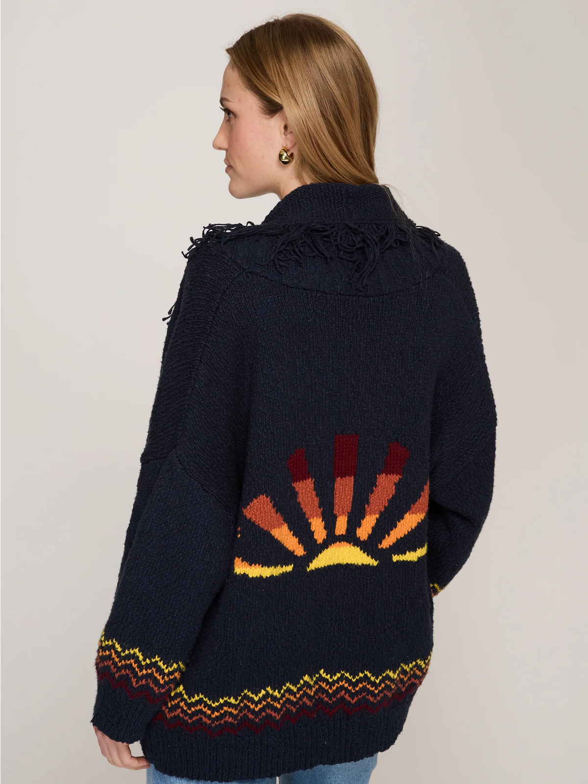 Autumn Cashmere Sunrise Fringed Shawl