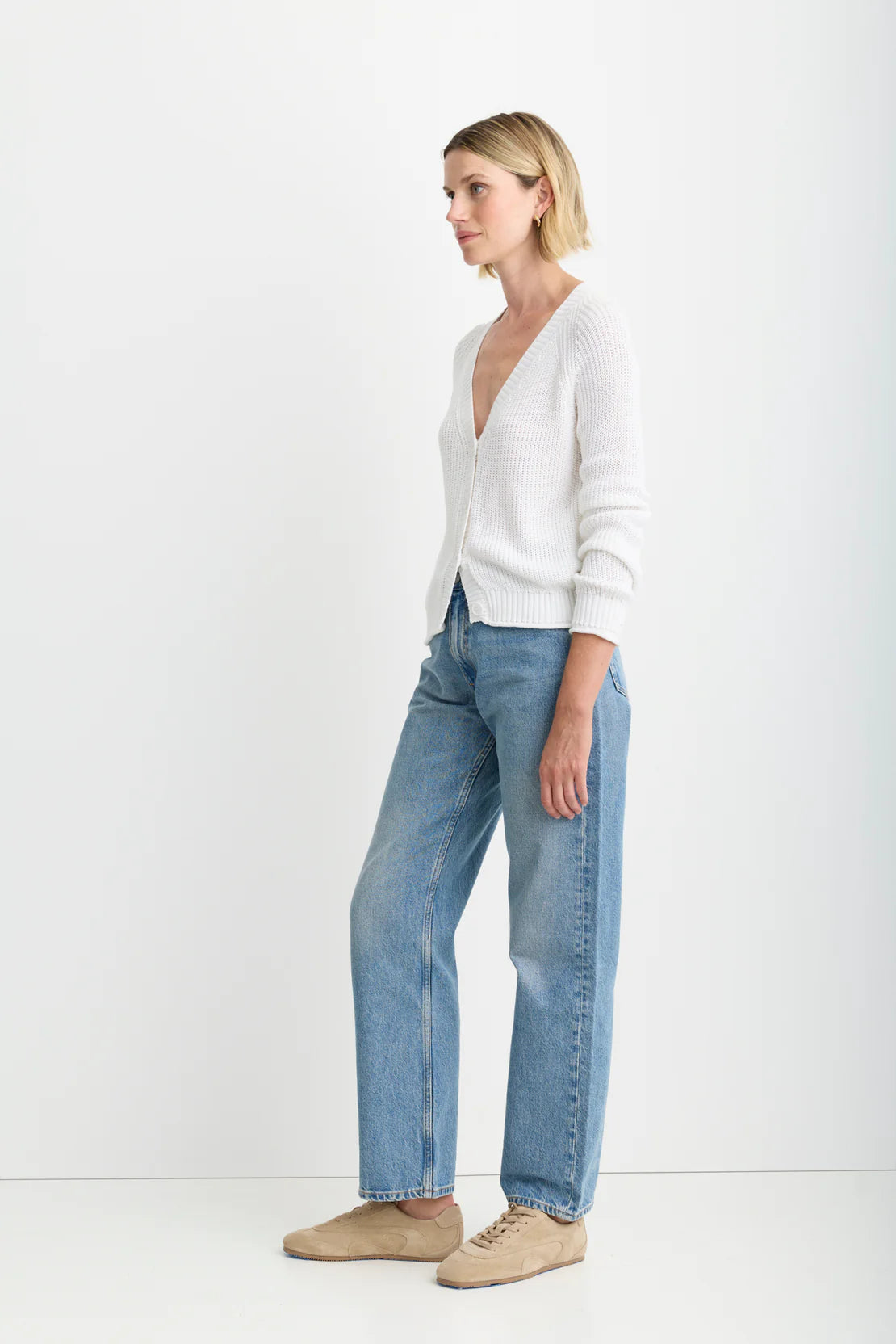 One Grey Day Raleigh Cardigan - White