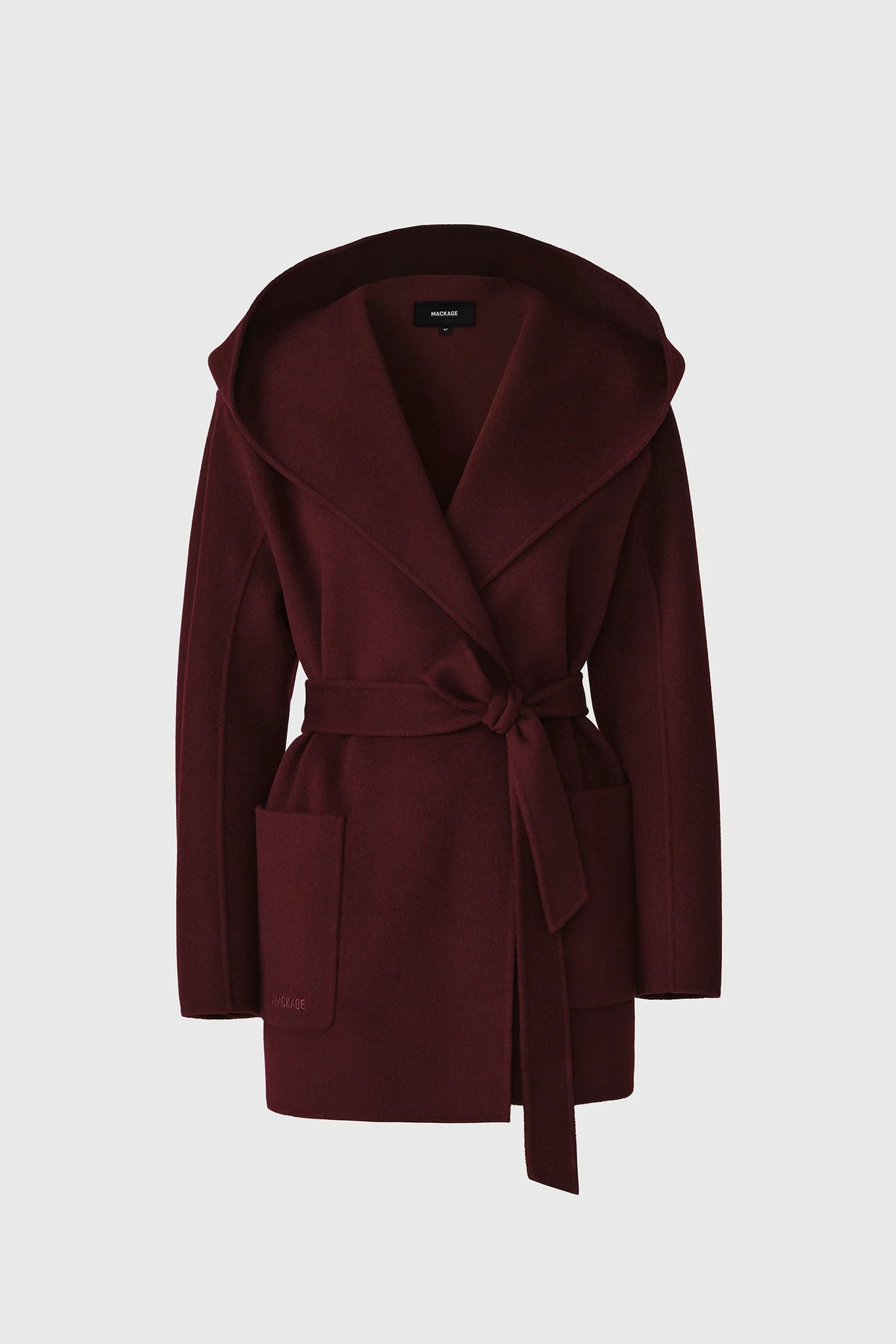 Mackage Paya-Z Wool Wrap Coat - Garnet