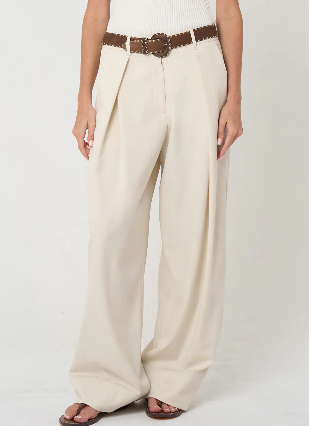Phoebe Jon Penny Pleated Pant in Viscose