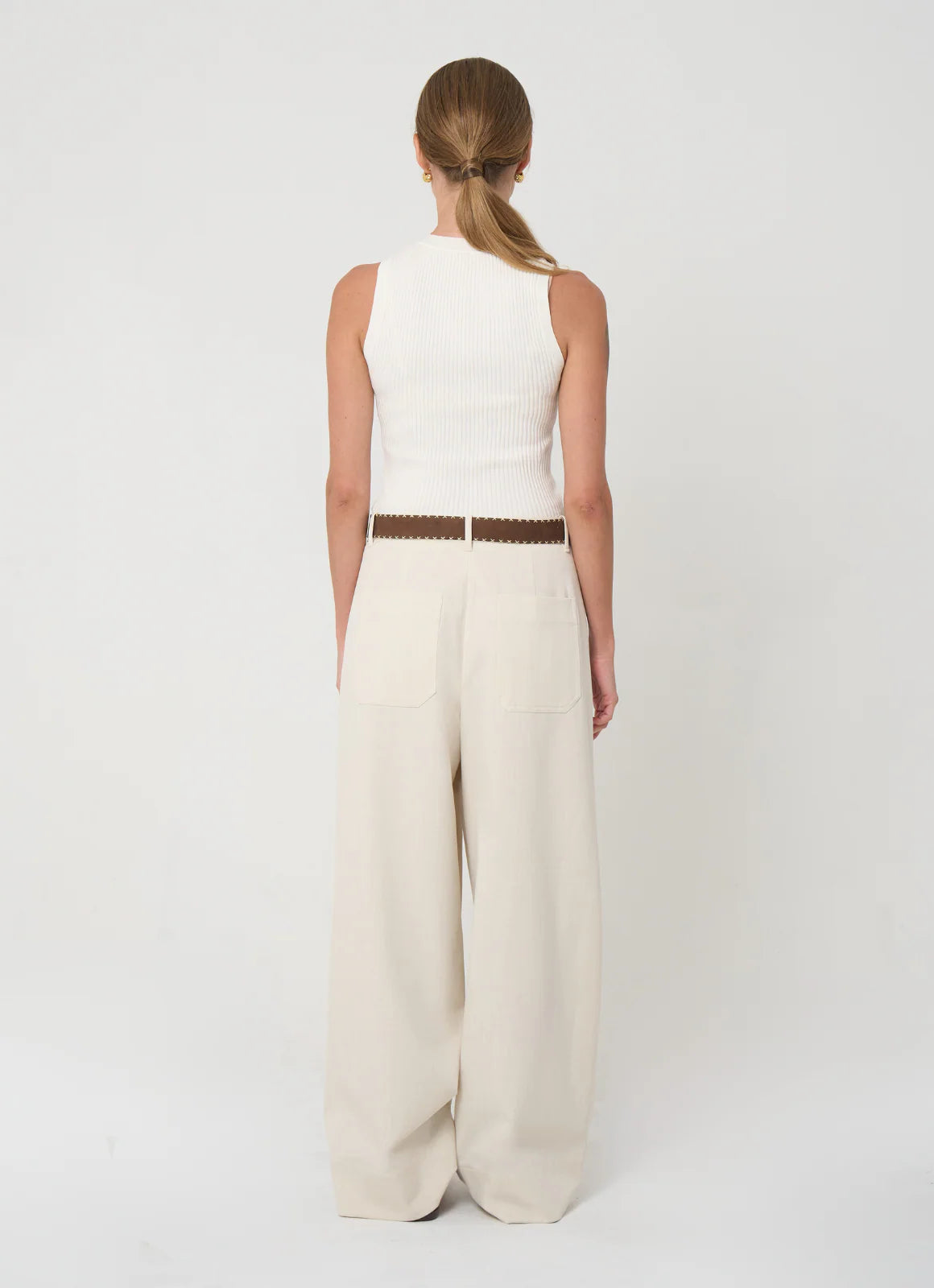 Phoebe Jon Penny Pleated Pant in Viscose
