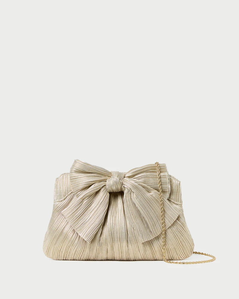 Loeffler Randall Rayne Bow Clutch - Platinum