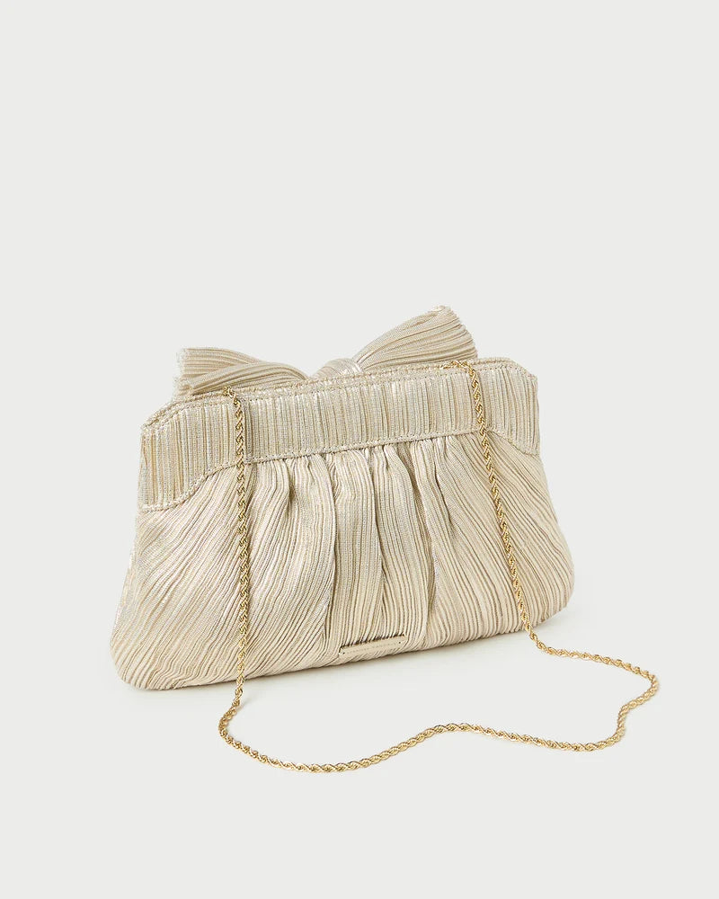 Loeffler Randall Rayne Bow Clutch - Platinum