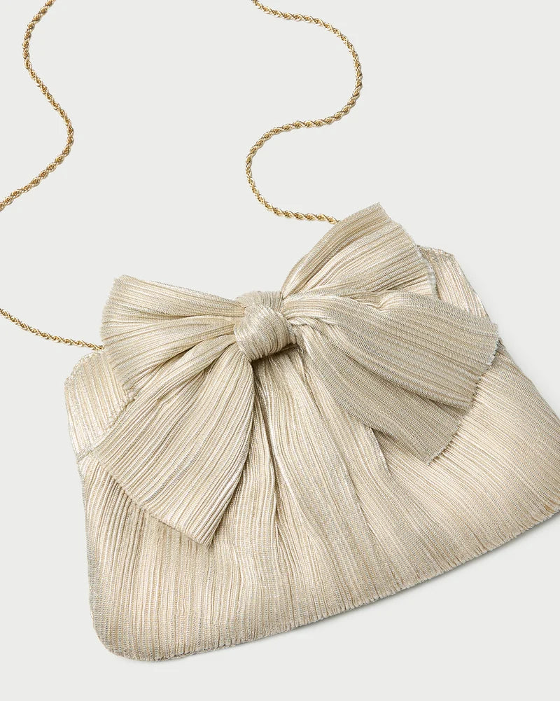 Loeffler Randall Rayne Bow Clutch - Platinum