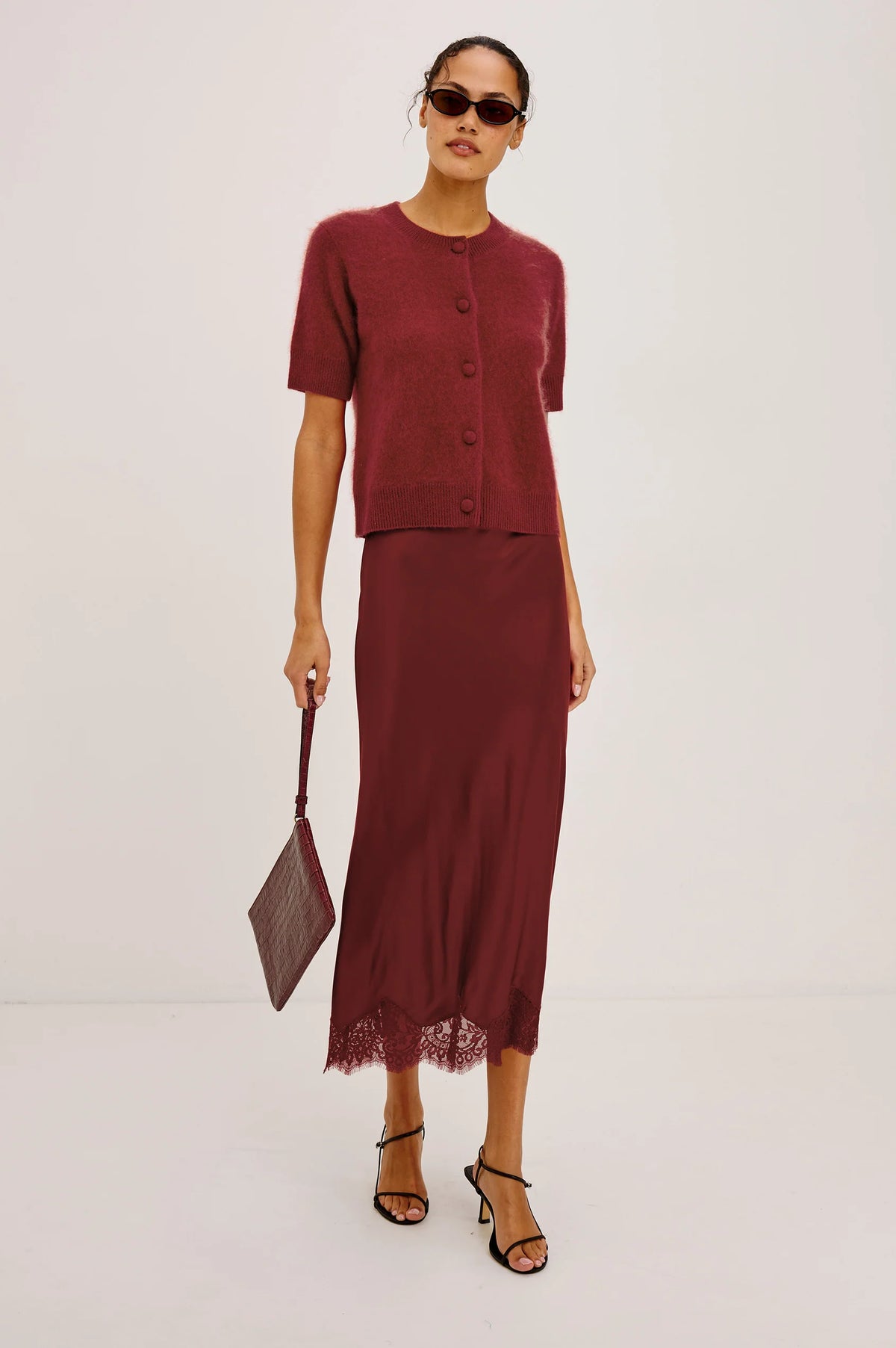 Rails Ebony Skirt - Crimson