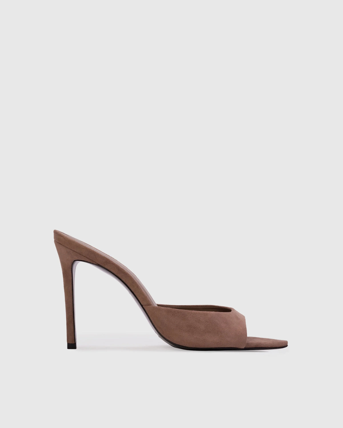 Black Suede Studio Brea 100 Mule - Taupe