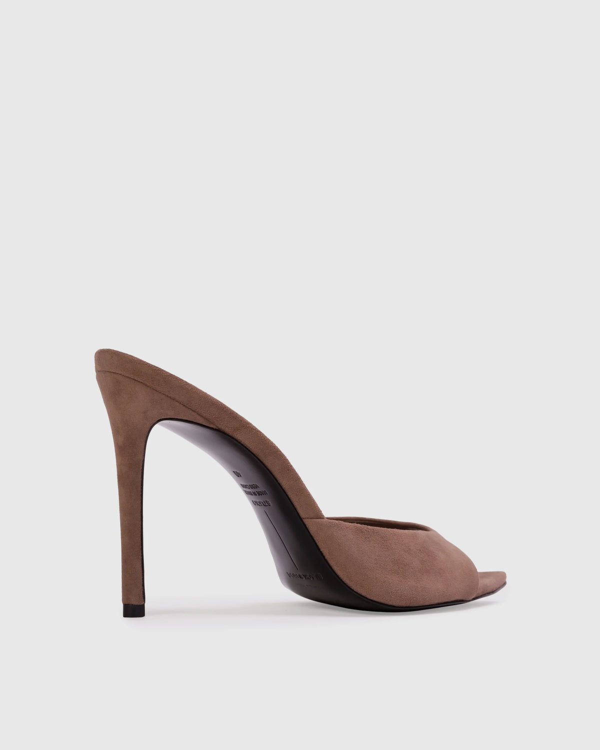Black Suede Studio Brea 100 Mule - Taupe