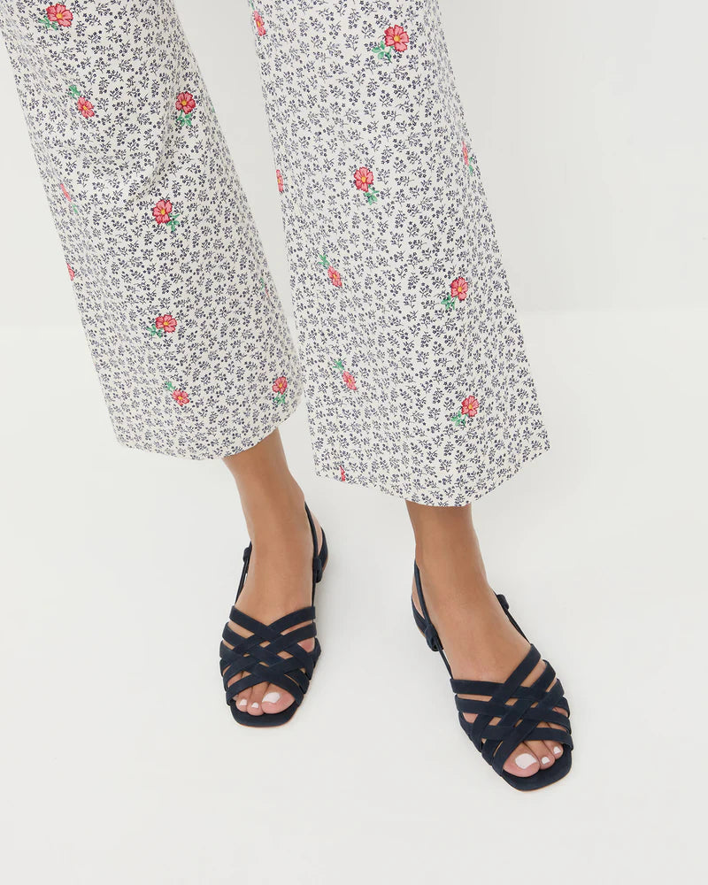 Loeffler Randall Shelly Navy Lattice Sling Back Sandal