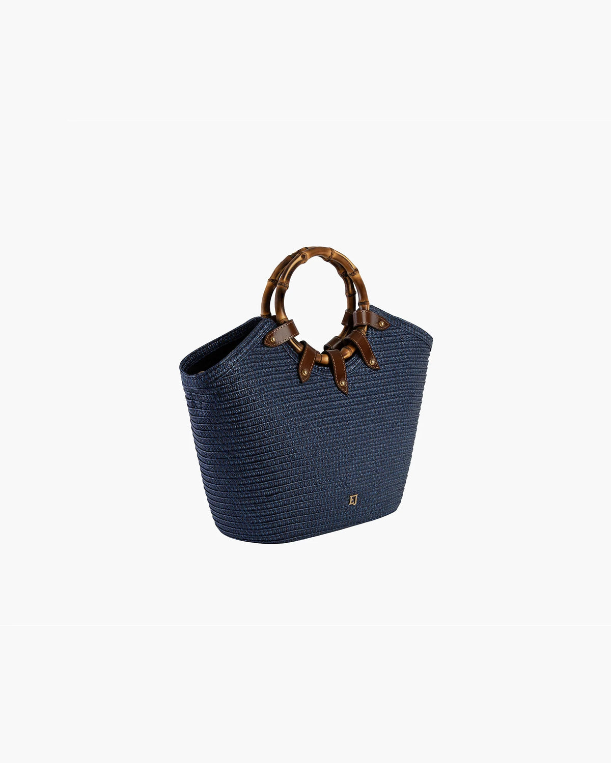 Eric Javits My Way Straw Bag - Navy