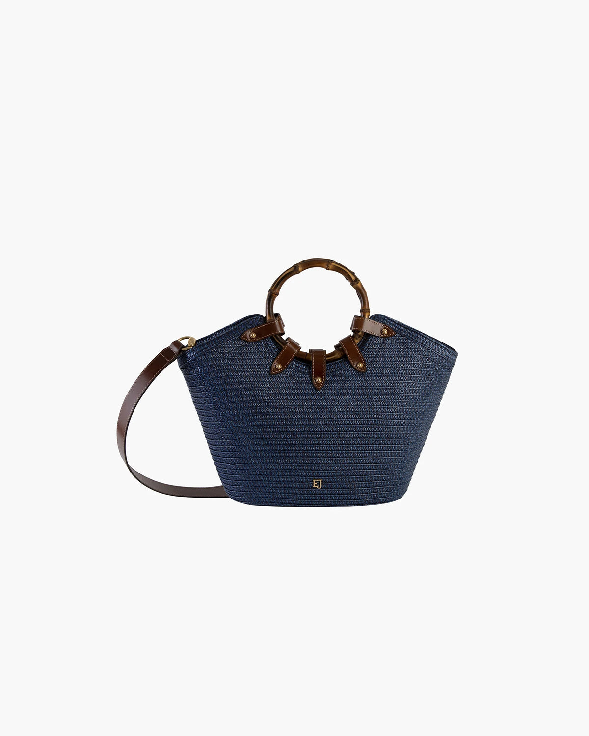 Eric Javits My Way Straw Bag - Navy