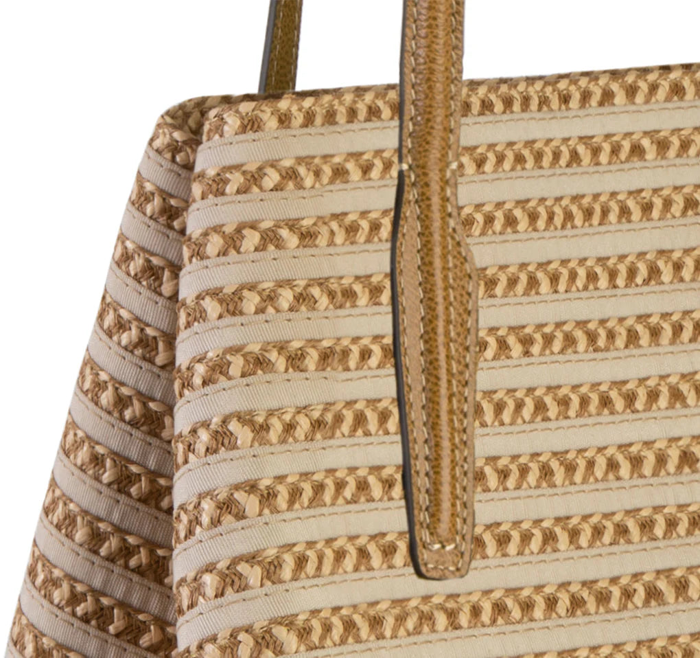 Eric Javits Squishee Isla Straw Bag - Peanut