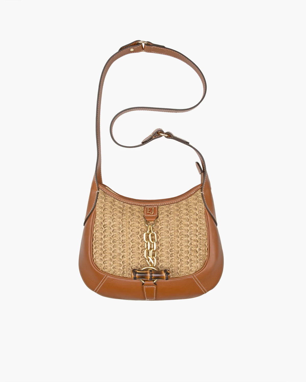 Eric Javits Lil Isle Raffia Crossbody Bag - Natural