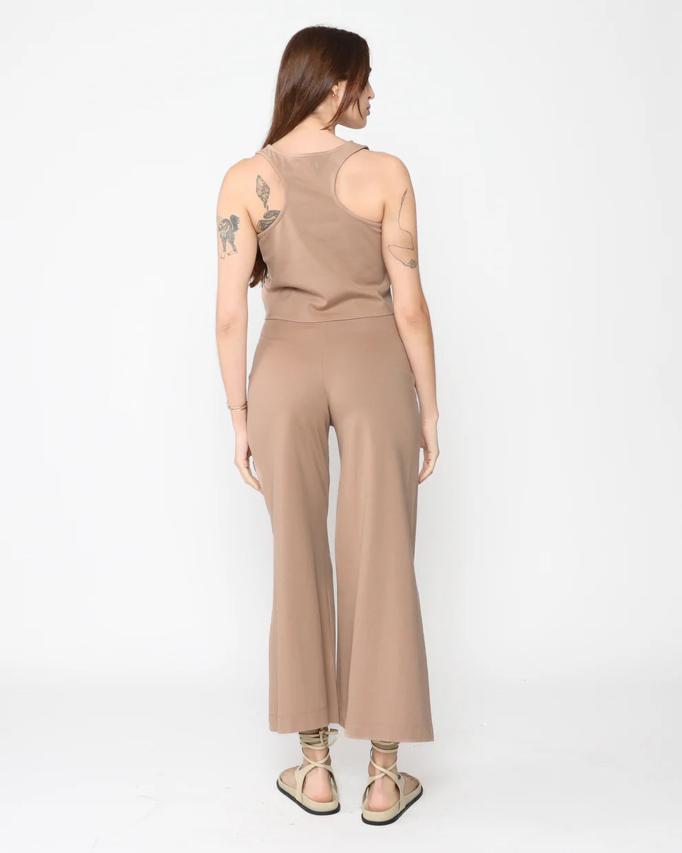 Ripley Rader Khaki Ponte Knit Cropped Pant