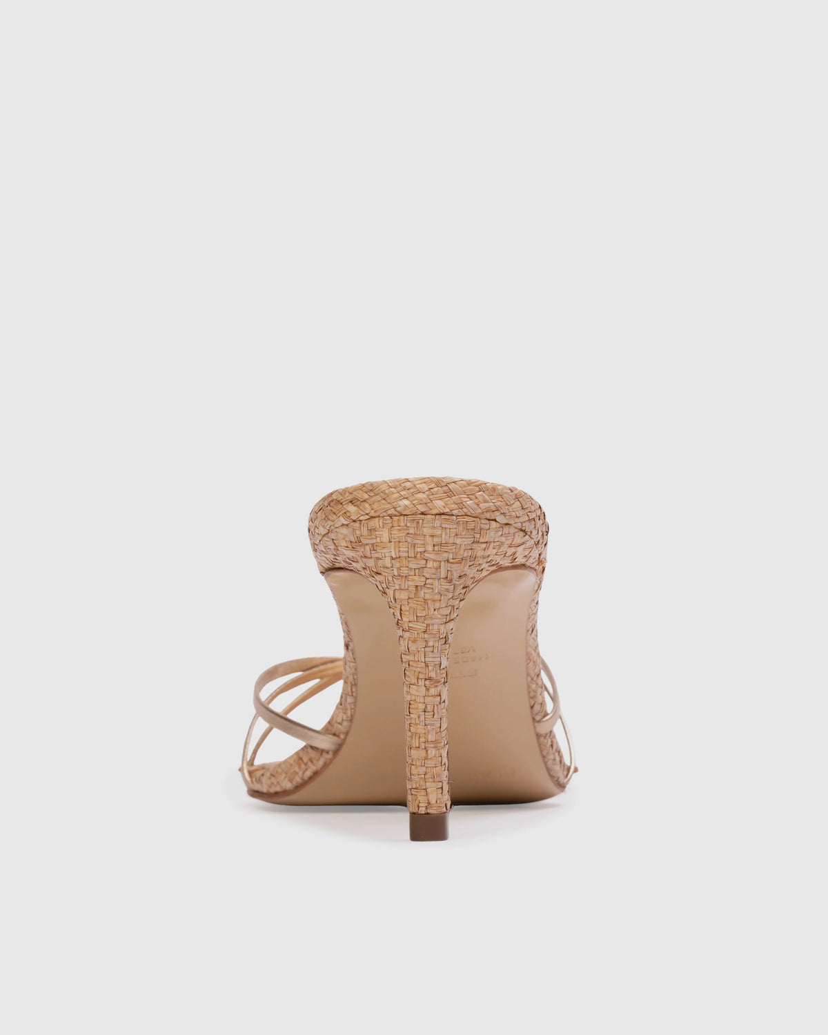 Jaya 70 Mule - Raffia Gold Metallic Leather