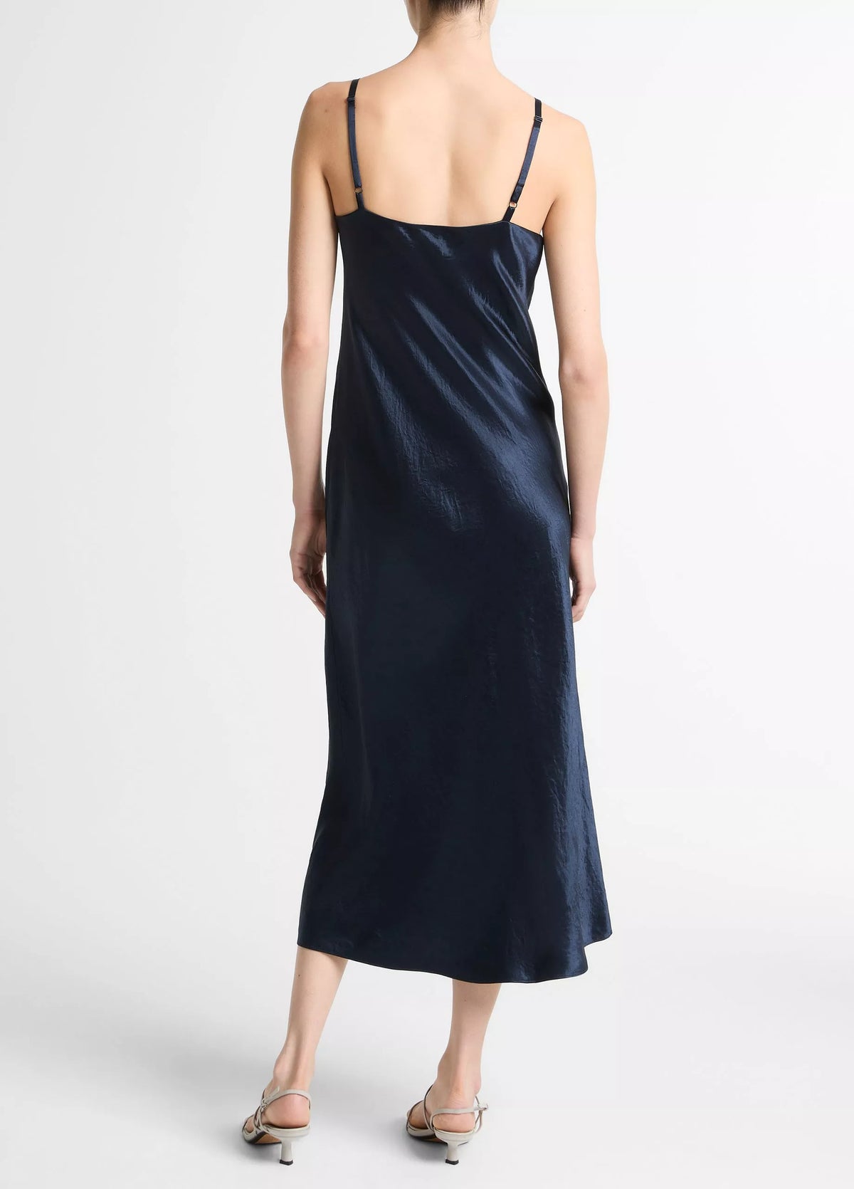 Satin Slip Dress - Midnight