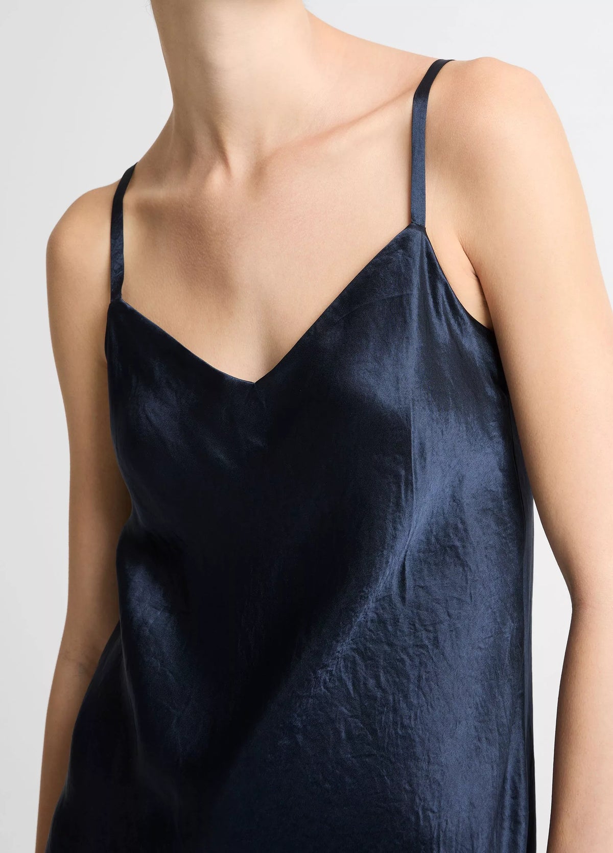 Satin Slip Dress - Midnight