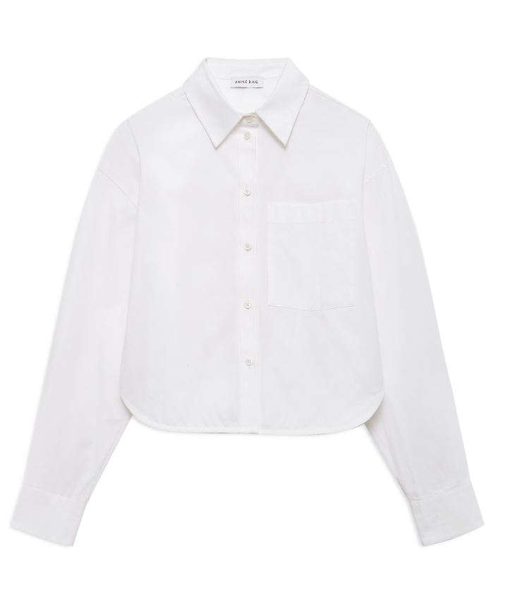 Scott Cropped Shirt - White