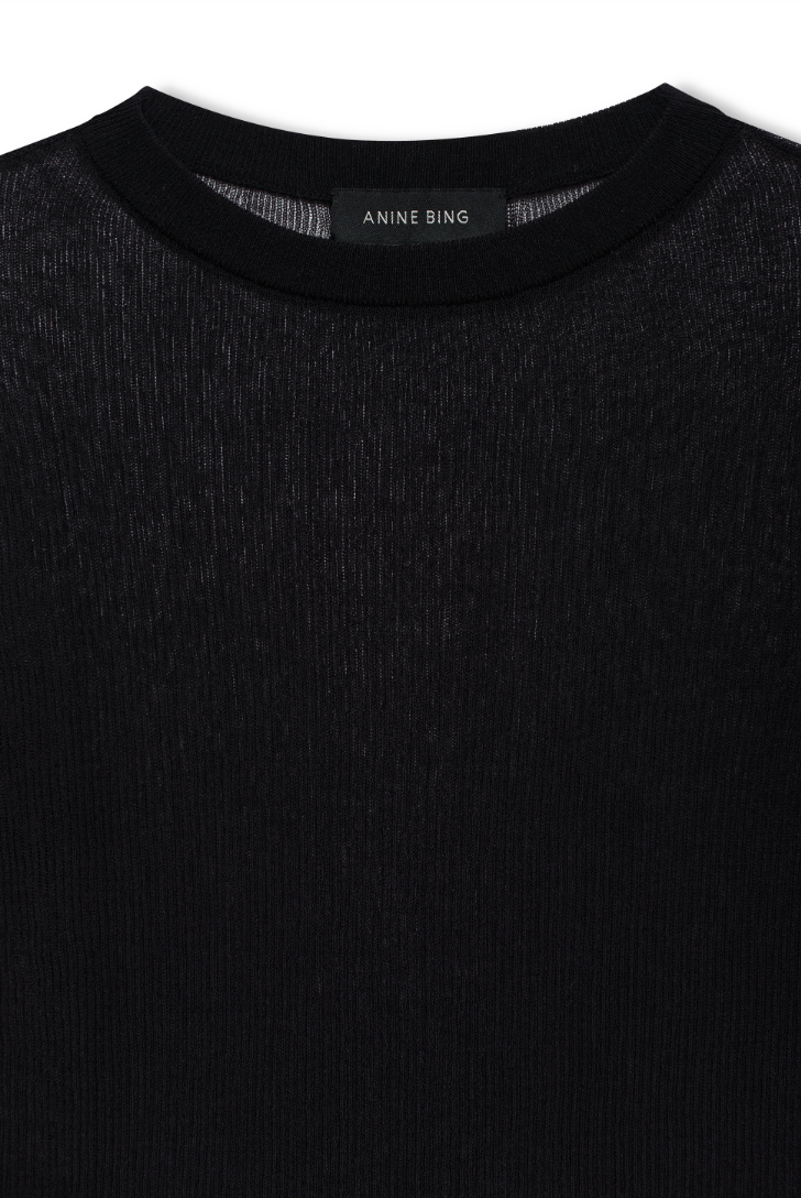 Anine Bing Tiana Long Sleeve - Black