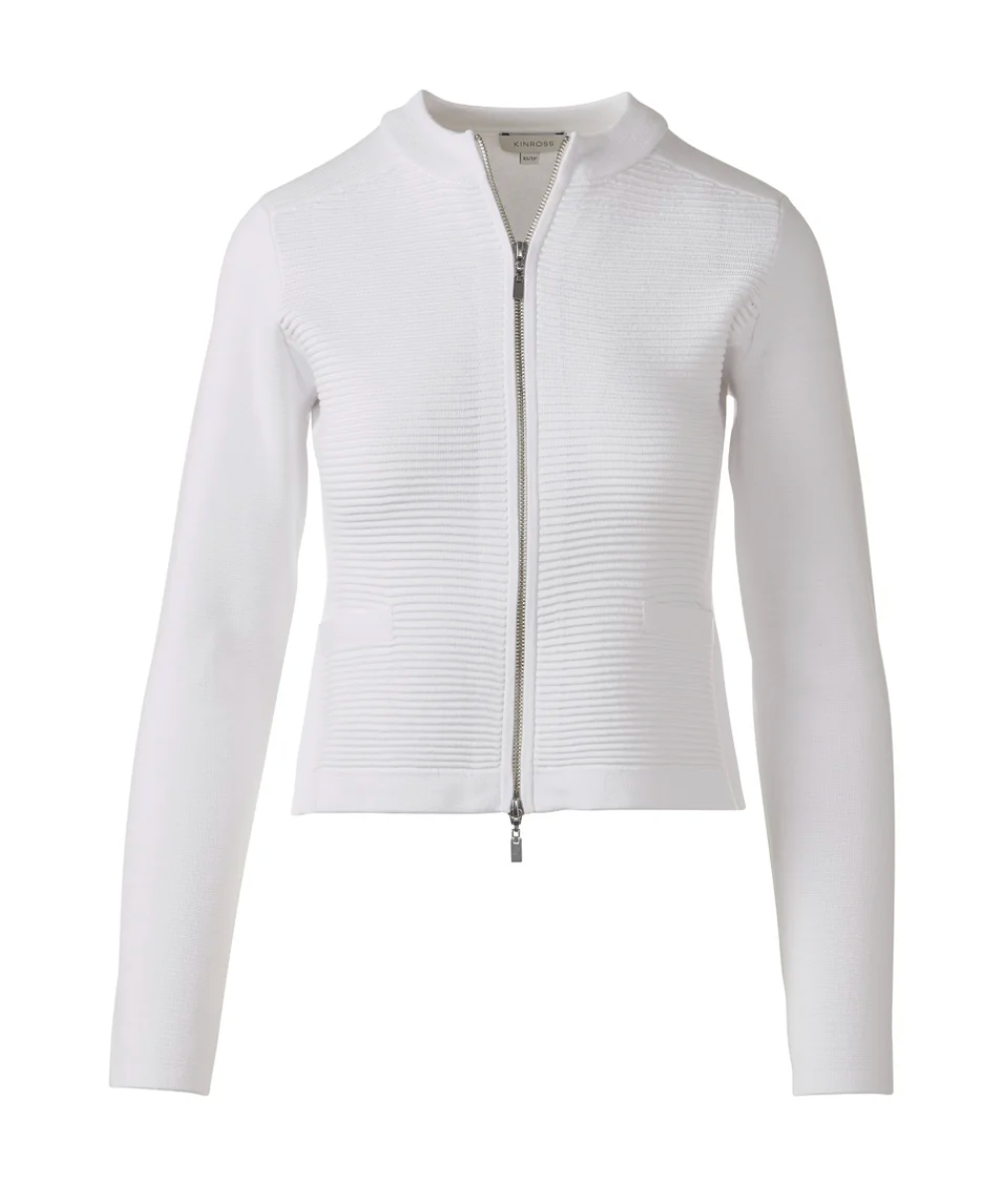 Kinross Fitted Zip Cardigan