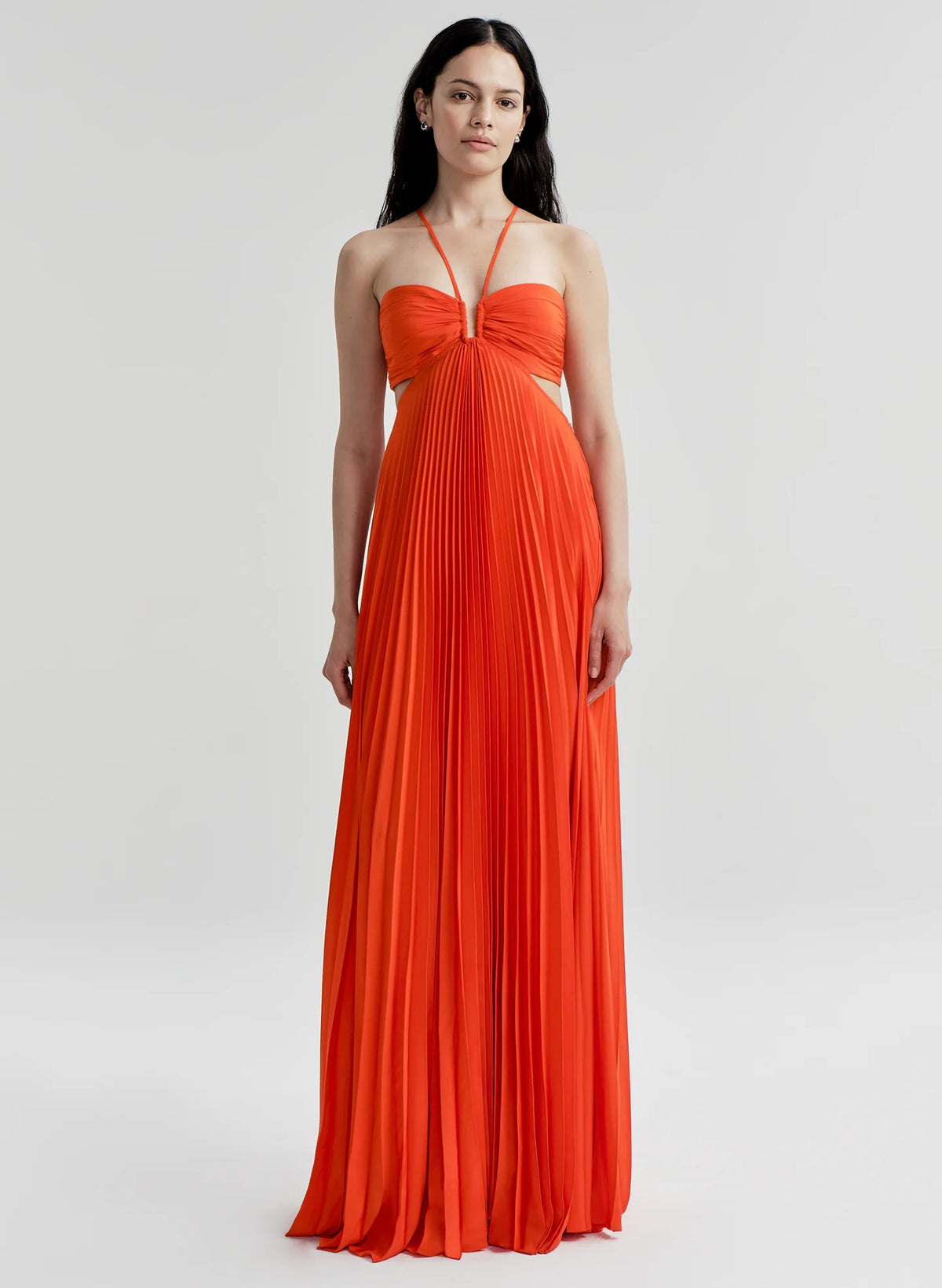 ALC Moira Pleated Maxi Dress - Poppy