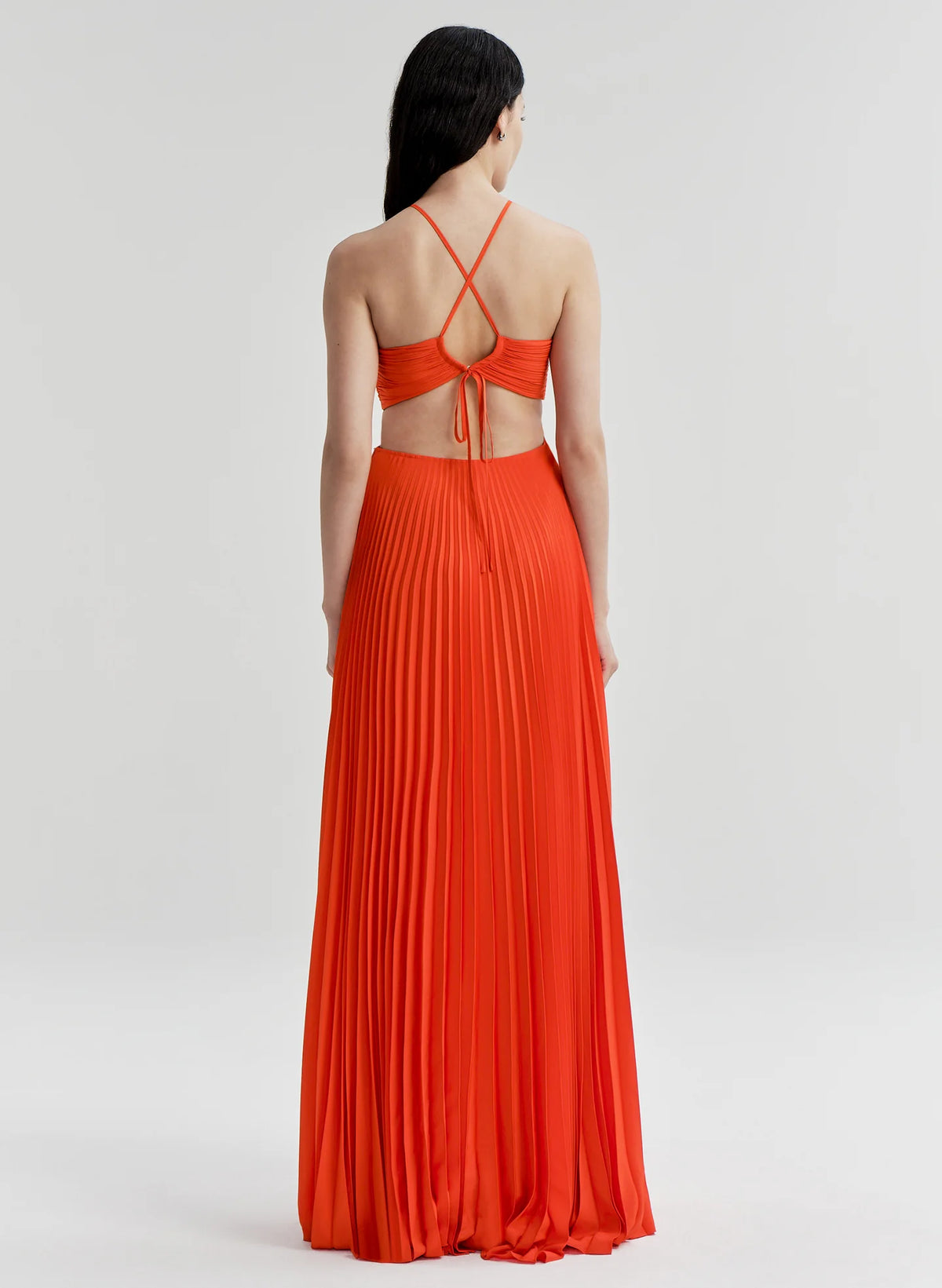 ALC Moira Pleated Maxi Dress - Poppy