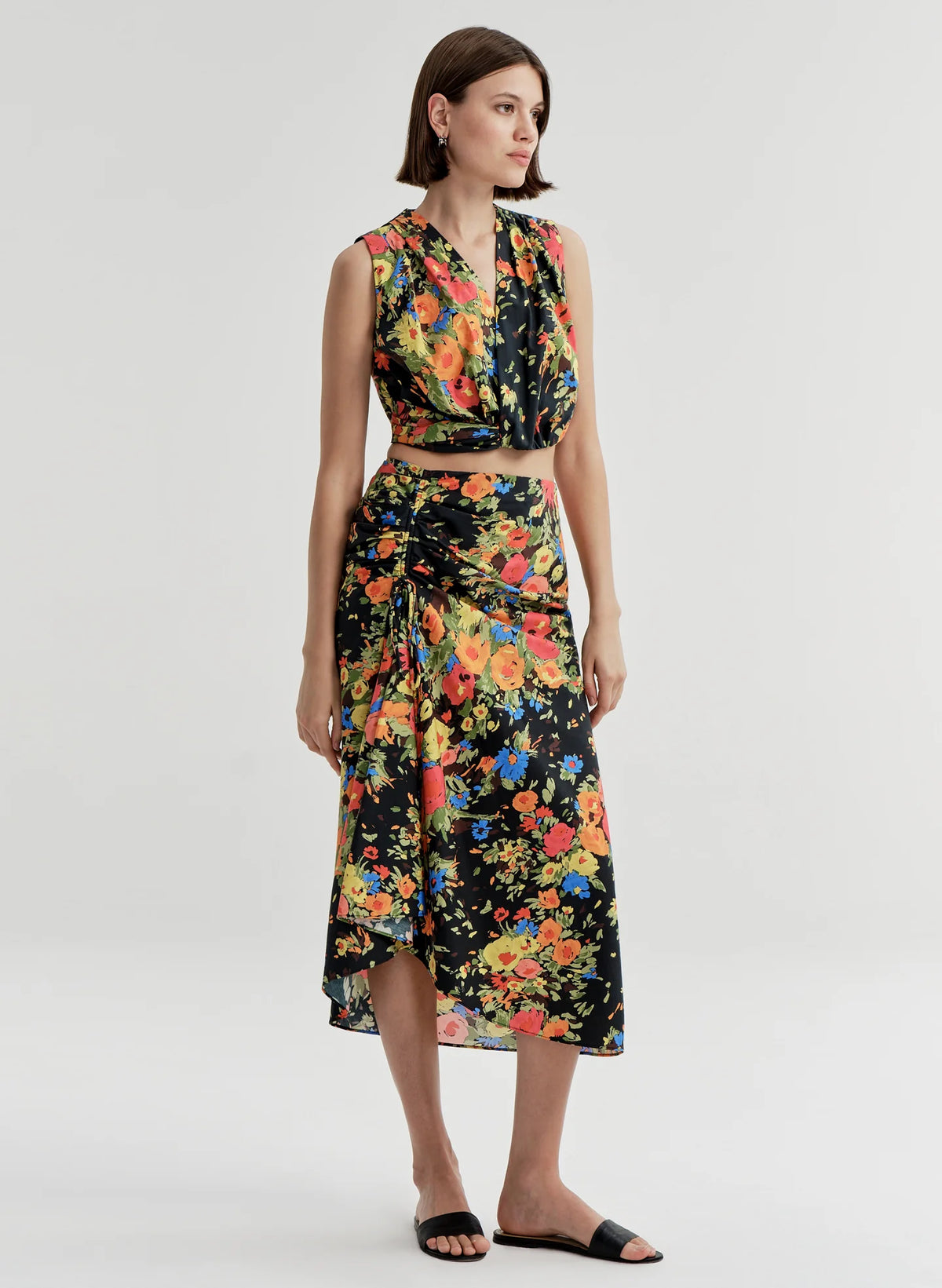 ALC Naomi Skirt - Black/Persimmon