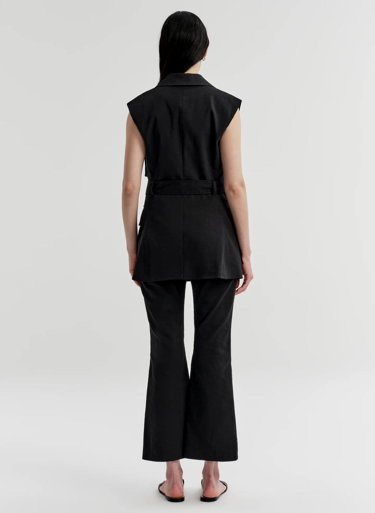 ALC Cameron Linen Vest - Black