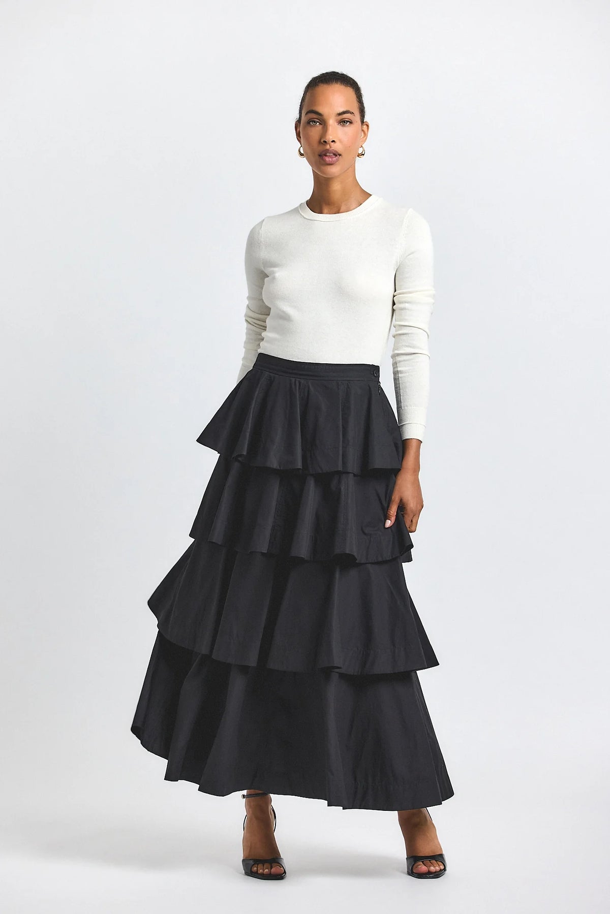 Perla Ruffle Tiered Maxi Skirt
