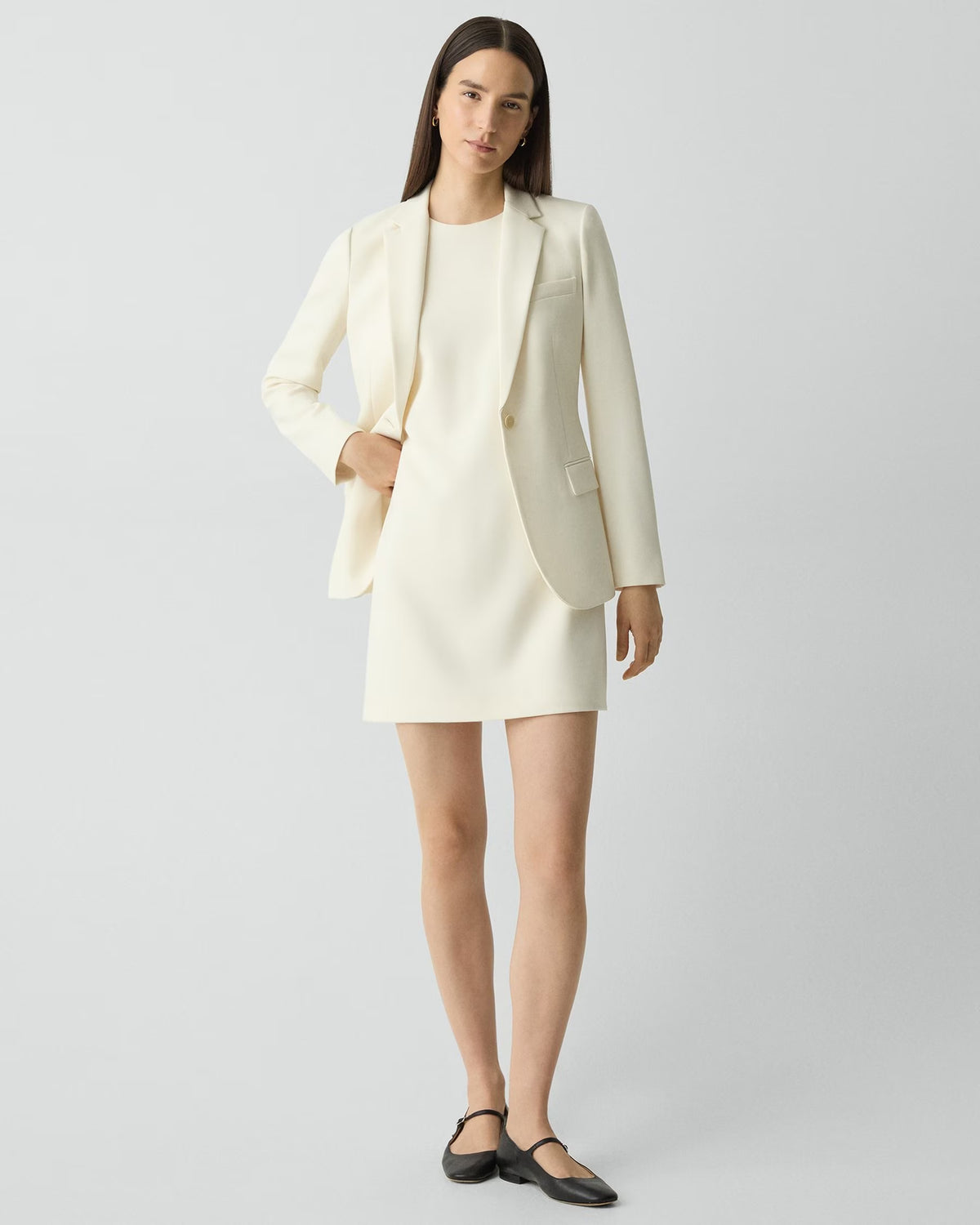 Theory Staple Blazer - Admiral Crepe
