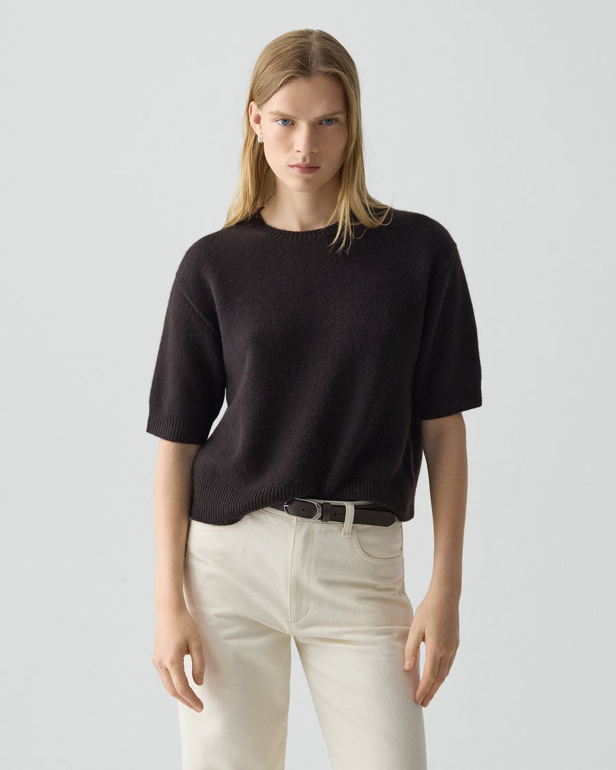 Cropped Tee in Cashmere