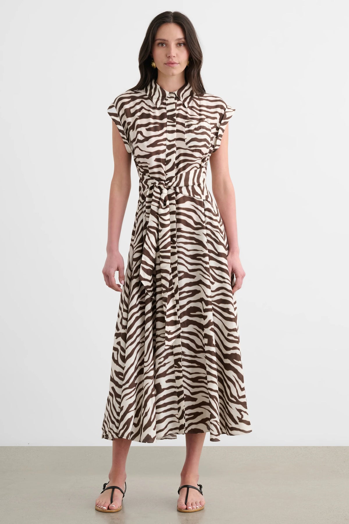 Toccin Serena Rolled Sleeve Dress