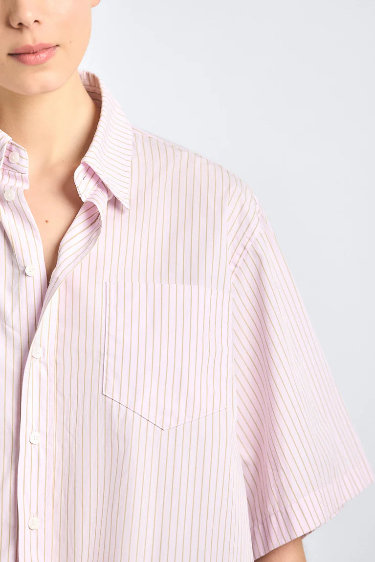 Derek Lam Ember Cropped Button Down Shirt