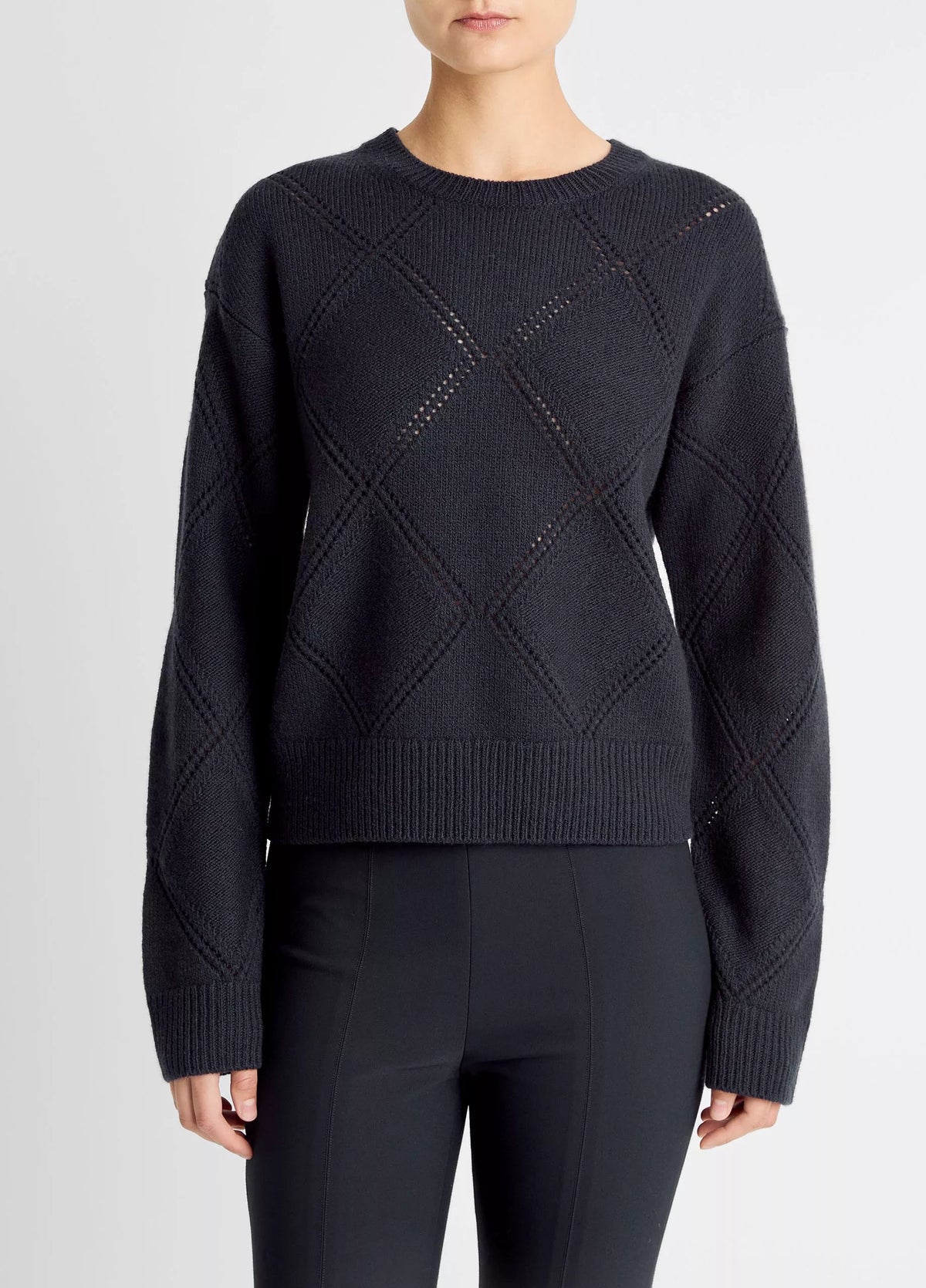 Textured Argyle Sweater