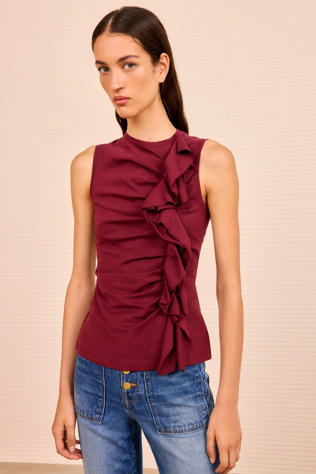 Ulla Johnson Clio Sleeveless Cotton Jersey Top