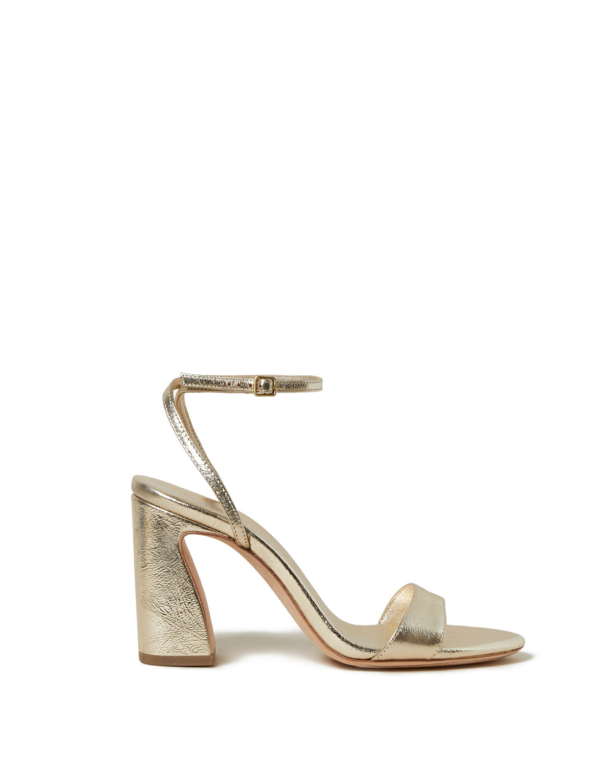 Loeffler Randall Malia Curved Heel Simple Sandal with Ankle Wrap