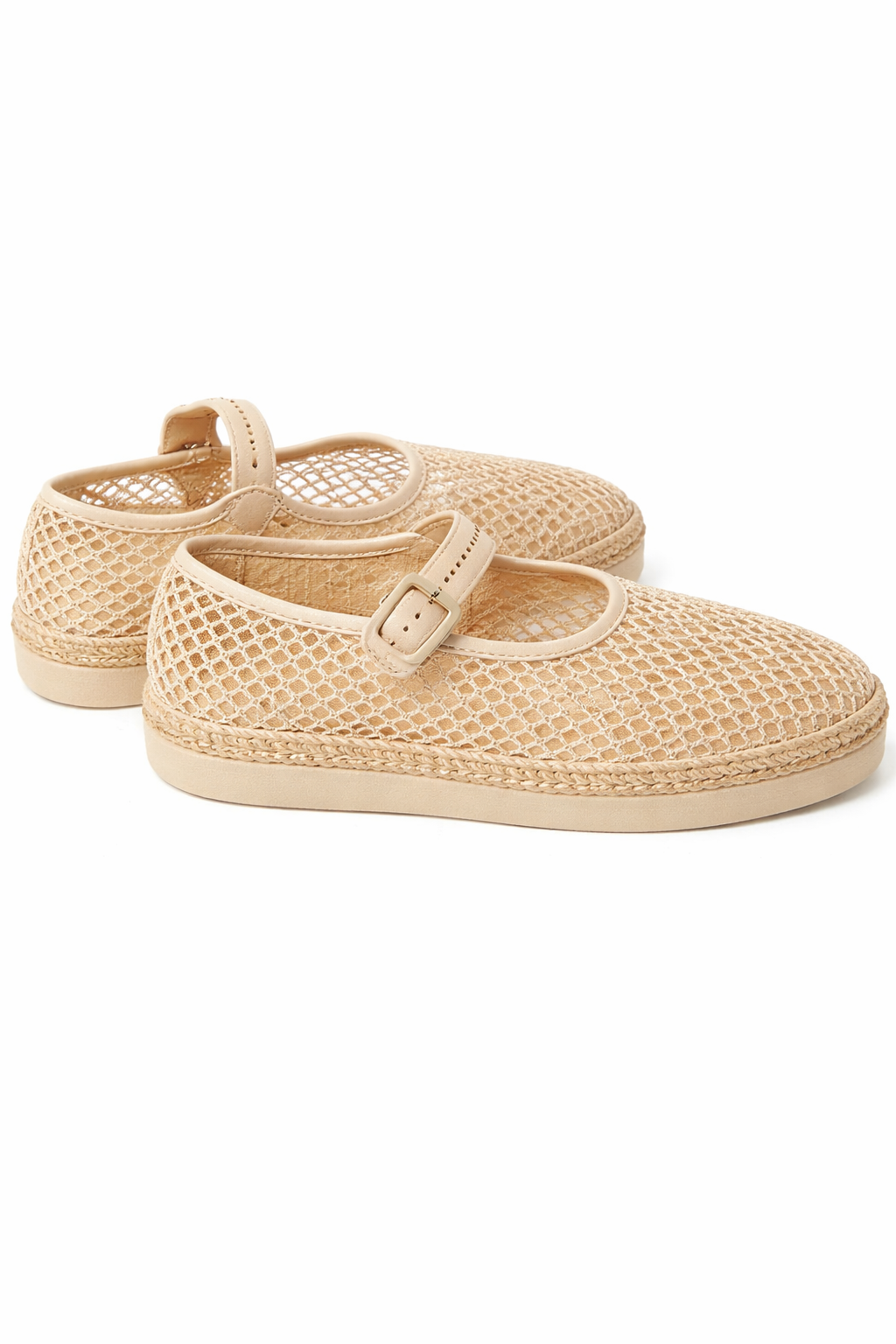 Loeffler Randall Rita Natural Netted Mary Jane