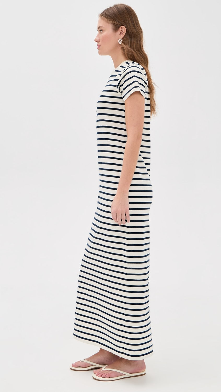Wynne Dress - Navy Stripe