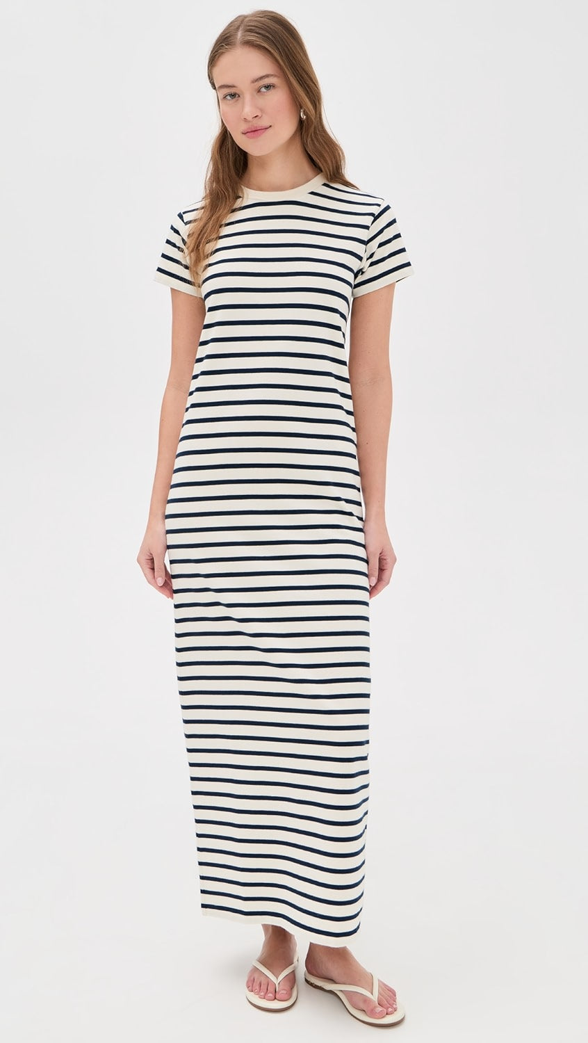 Wynne Dress - Navy Stripe