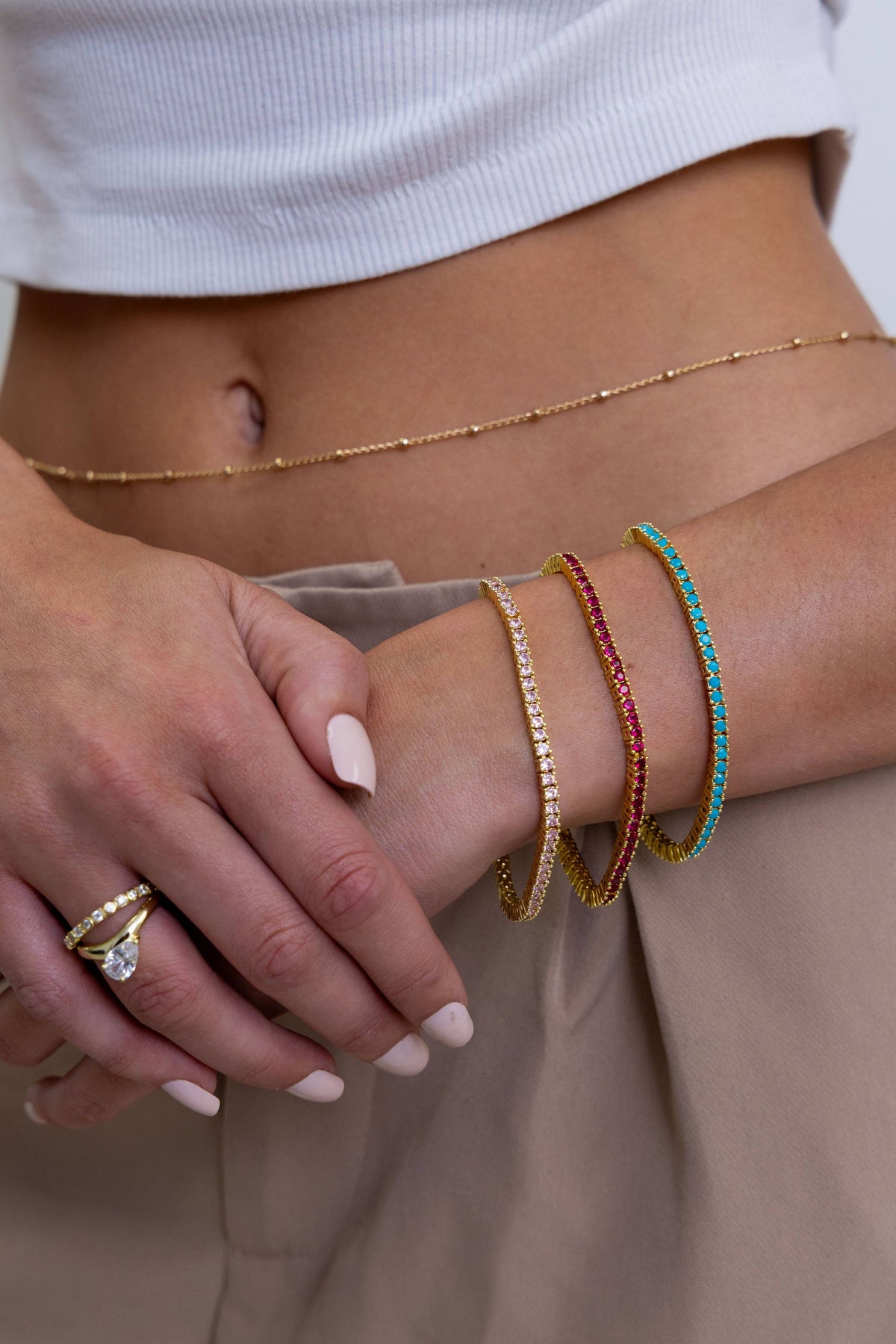 Sahira Karla Tennis Bracelet - Turquoise
