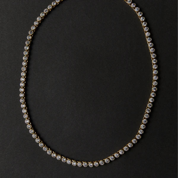 Hart Bezel Tennis Necklace