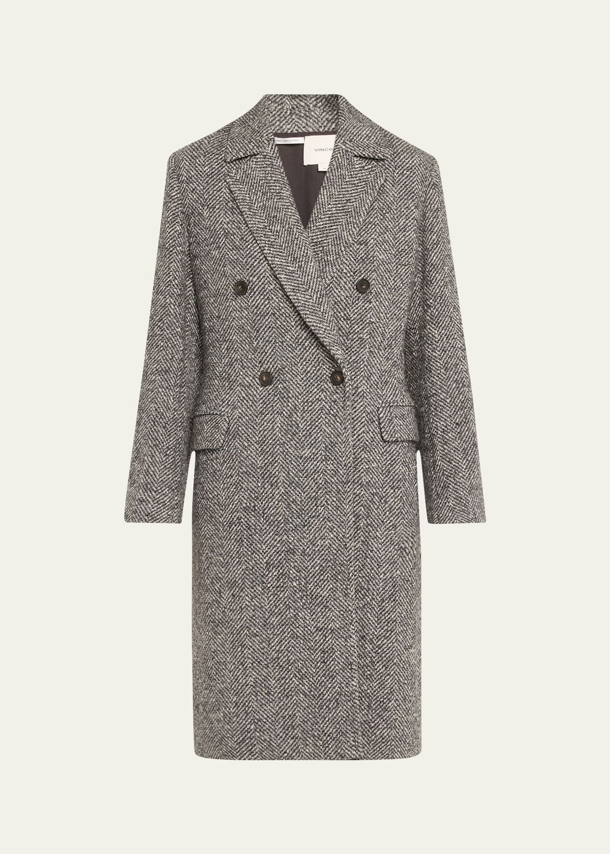 Herringbone Double Breasted Coat