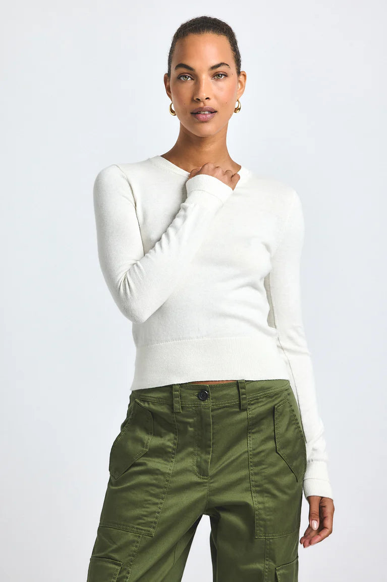 Derek Lam Alizee Long Sleeve Crew Neck Sweater