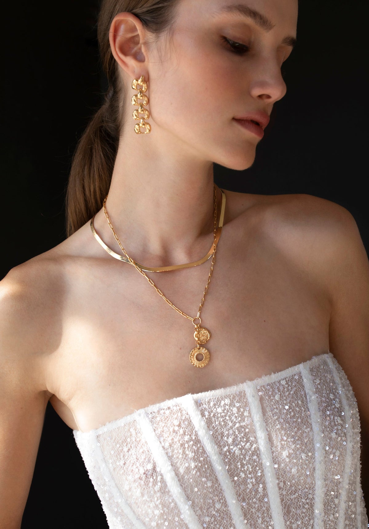 Pamela Card Jewelry Path of Light and Will Necklace - Gold