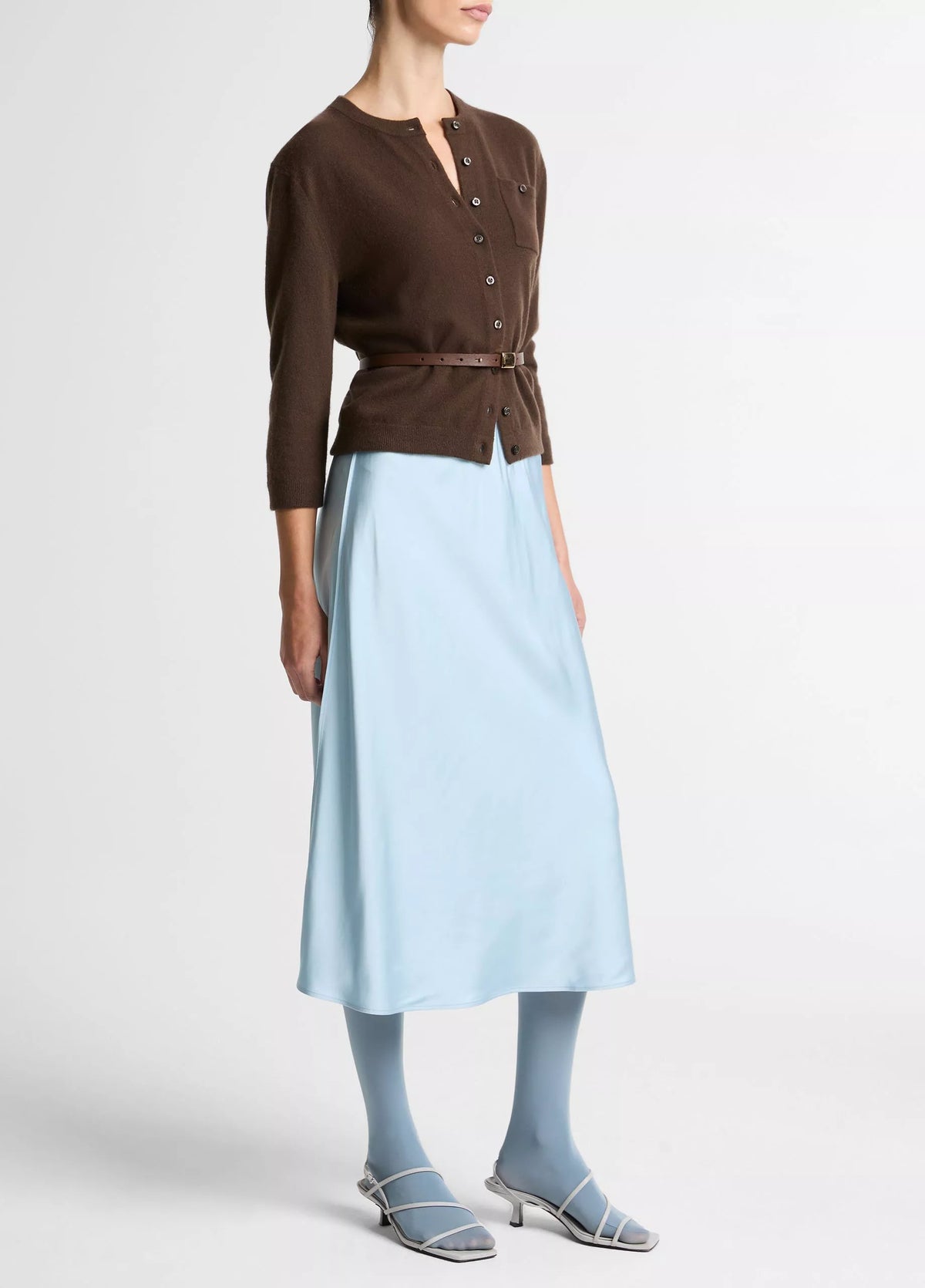 Vince Matte Satin Slip Skirt
