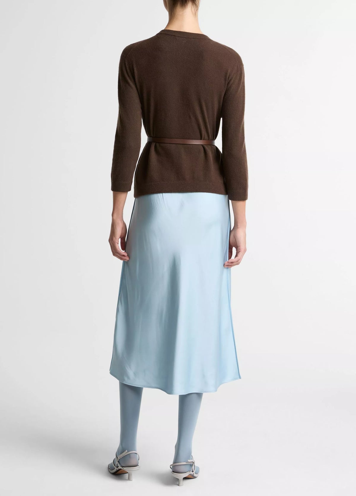 Vince Matte Satin Slip Skirt