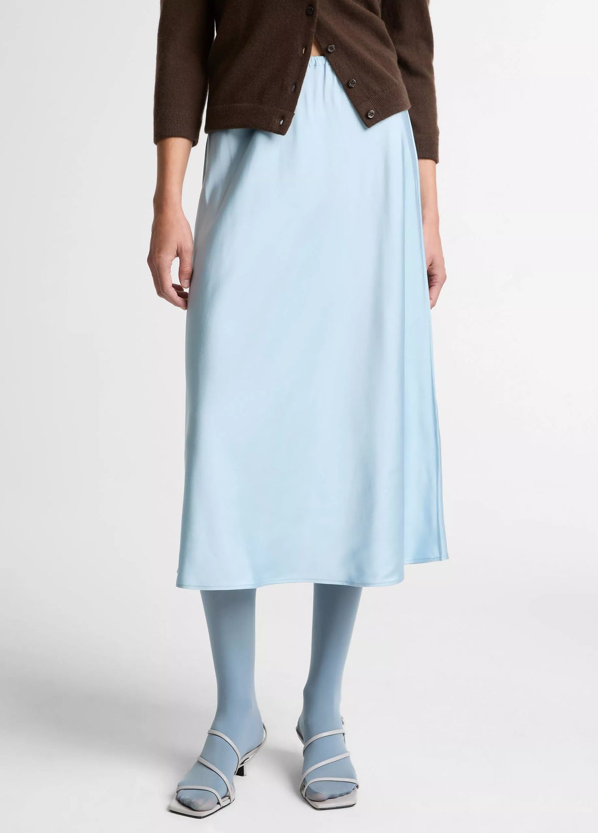 Vince Matte Satin Slip Skirt